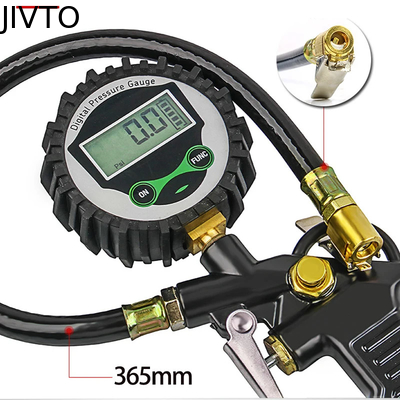 Digital LCD Display Inflation Monitoring Manometer Car EU Tire Air Pressure Inflator Gauge LED Backlight Vehicle