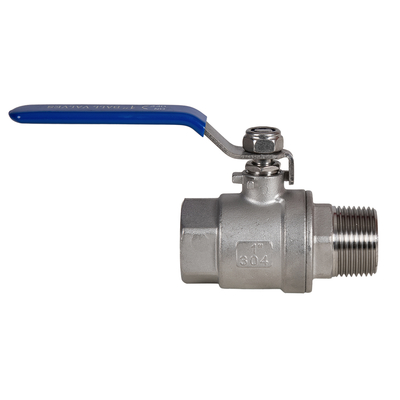 Edelstahl-Kugelventil, männlich auf weiblich, Vollportventil für Wasser, Öl und Gas