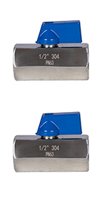 Edelstahl Mini Kugelhahn NPT oder BSP, Innengewinde, Absperrventil